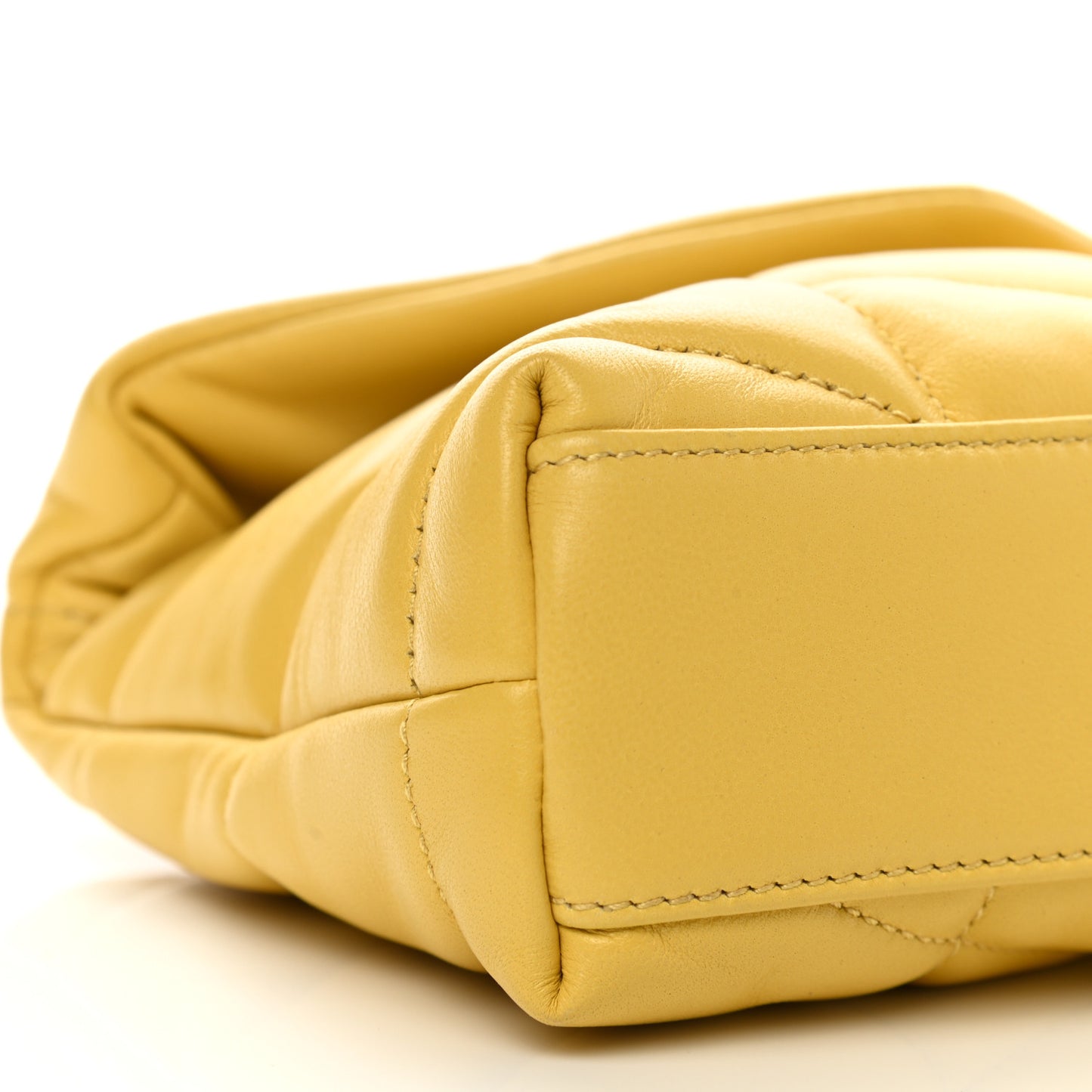 Lambskin Monogram Loulou Puffer Pouch Clutch Yellow