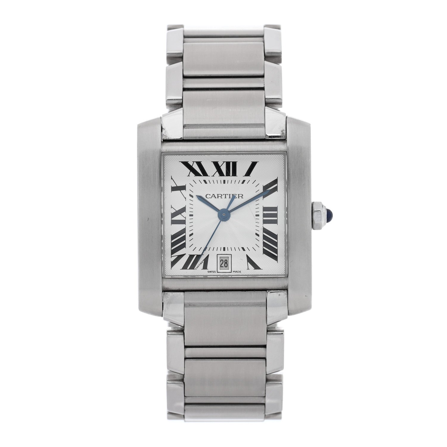 Cartier Stainless Steel 28mm Tank Francaise Automatic Watch 1 of 4