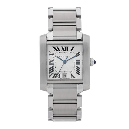 Cartier Stainless Steel 28mm Tank Francaise Automatic Watch 1 of 4