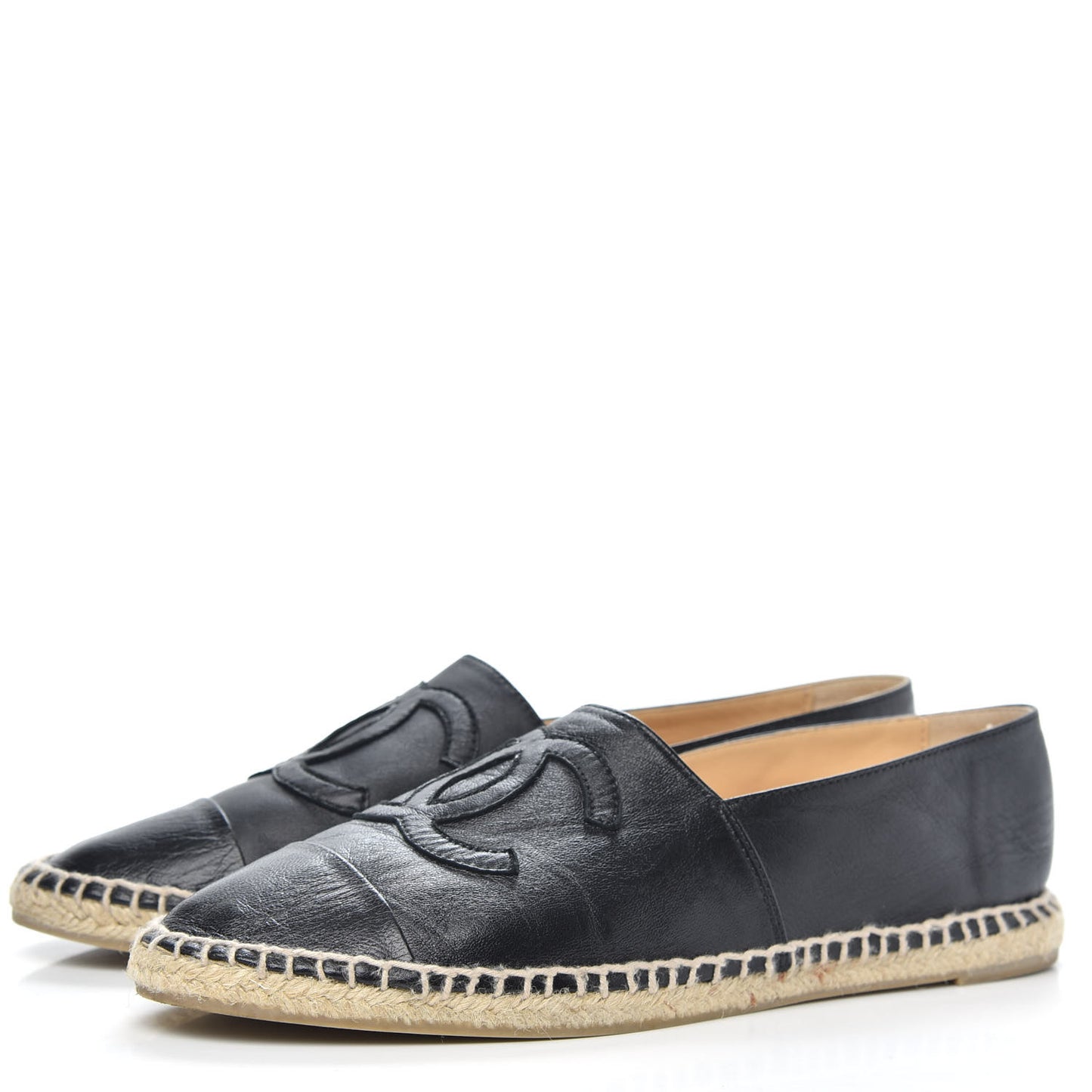Lambskin CC Espadrilles 41 Black