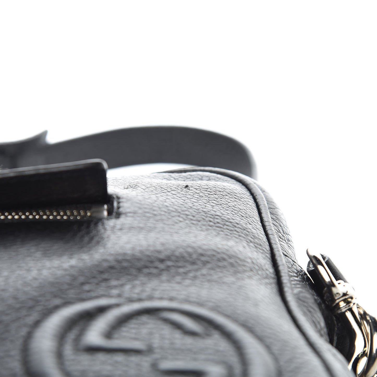 Pebbled Calfskin Soho Briefcase Black