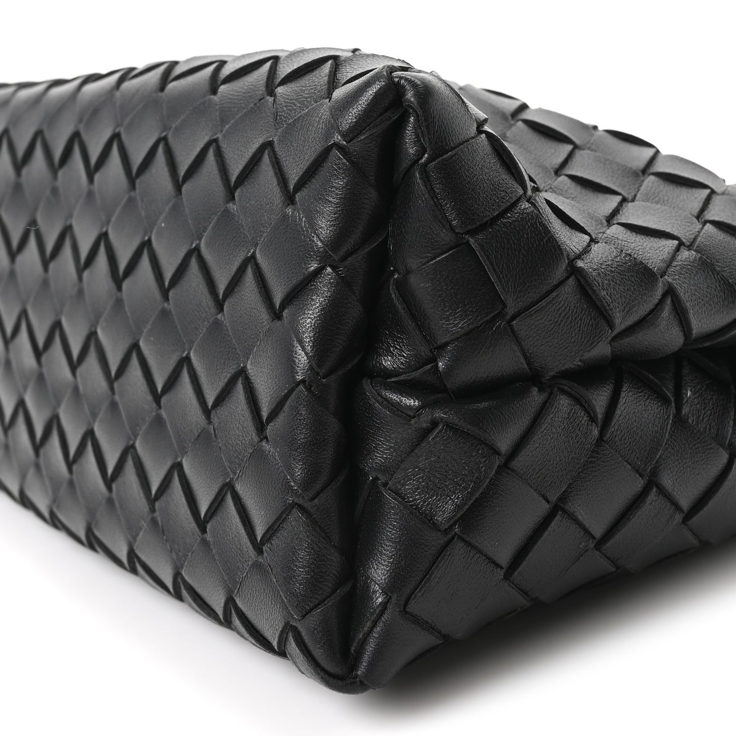 Nappa Intrecciato Small Andiamo With Chain Shoulder Bag Black