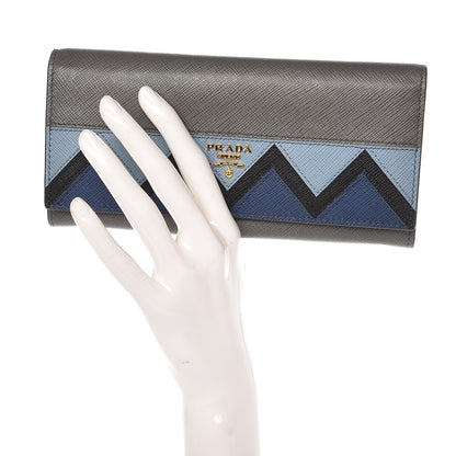 Prada Saffiano Greche Flap Continental Wallet Marmo Astrale 10 of 16