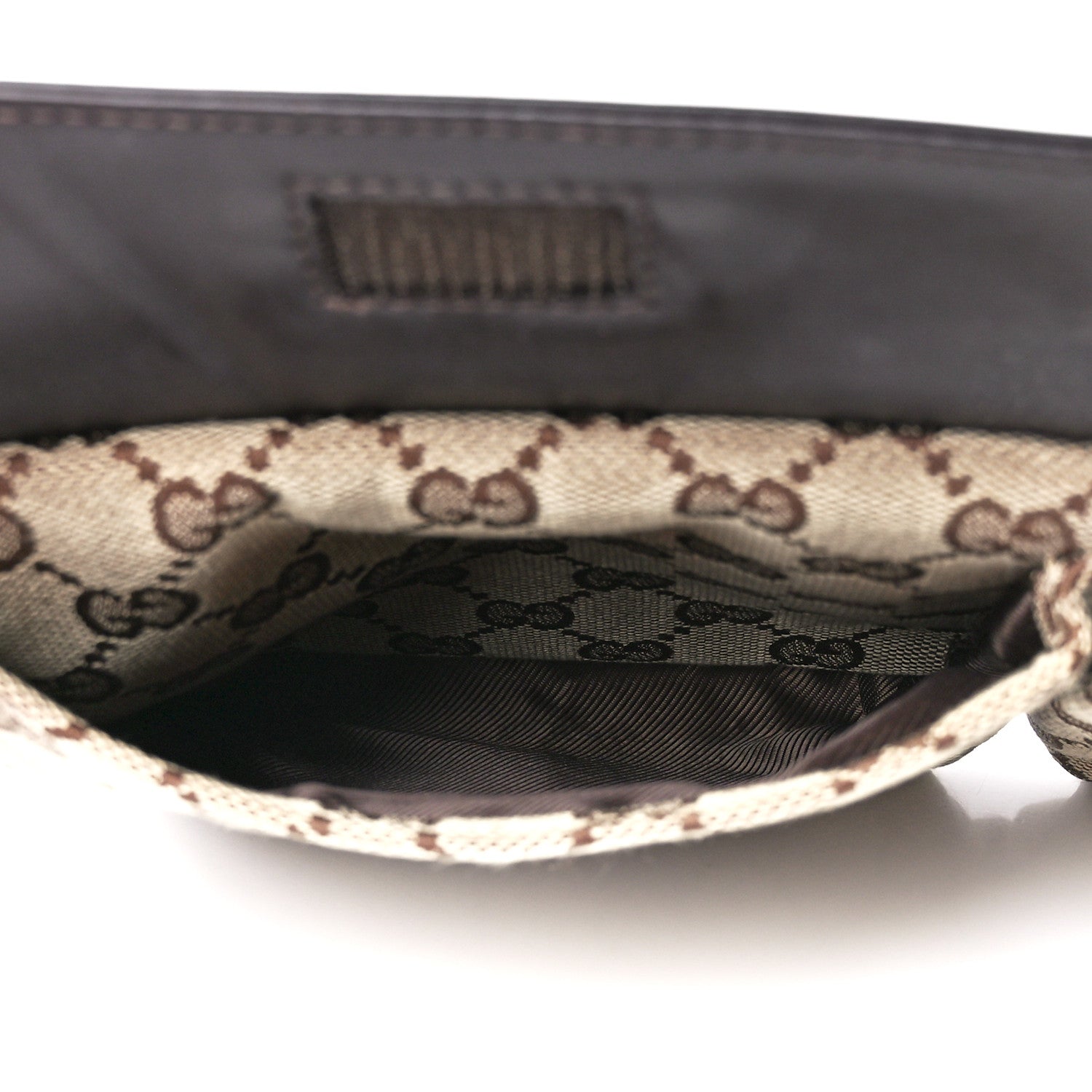 Gucci GG Monogram Double Pocket Belt Bag Dark Brown 8 of 14