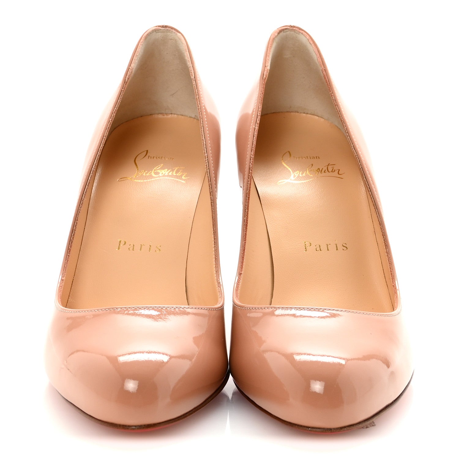 Christian Louboutin Patent Dolly 85 Pumps 35.5 Nude 3 of 9