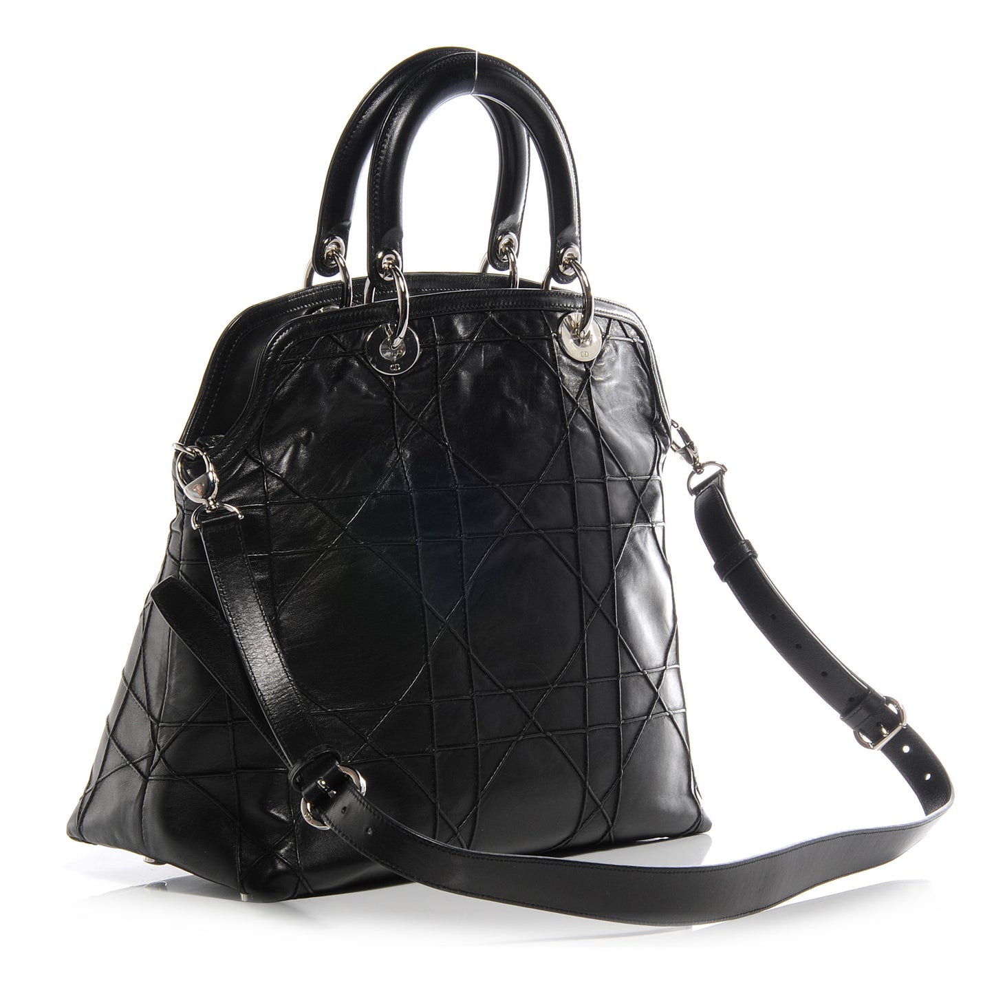 Lambskin Cannage Medium Granville Tote Black