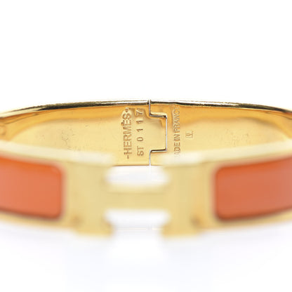 Hermes Enamel Narrow Clic Clac H Bracelet PM Orange 4 of 6