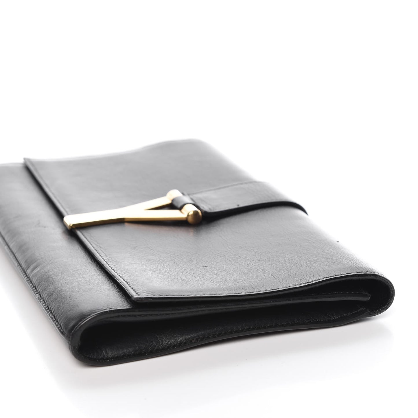 Calfskin Classic Y Ligne Clutch Black