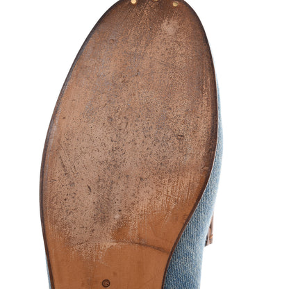 Gucci Denim Womens 1953 Horsebit Loafers 39 Brown Blue 6 of 8