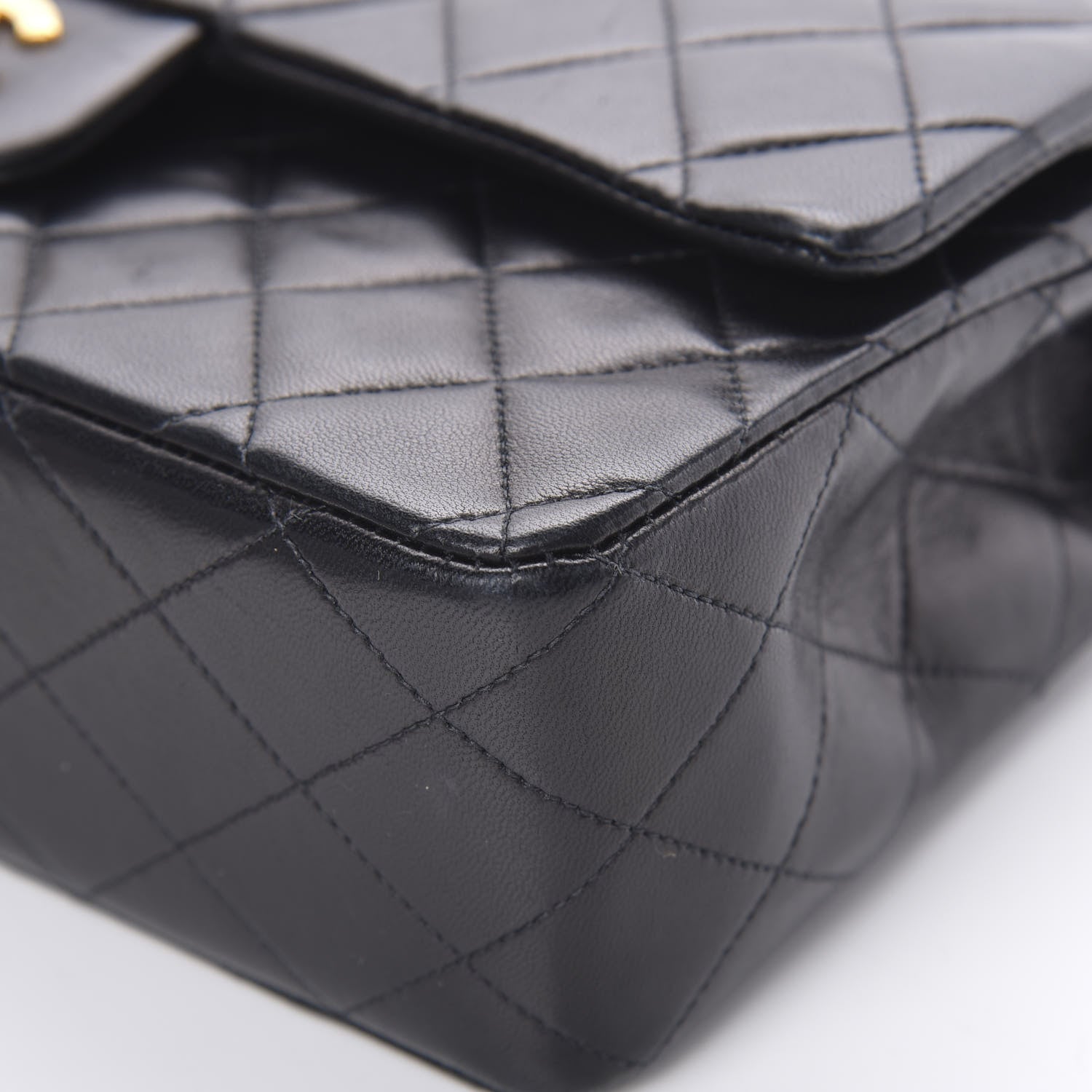 Chanel Lambskin Quilted Medium Double Flap Black 11 of 17