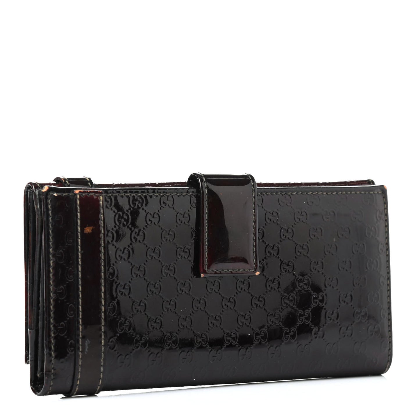 Patent Microguccissima Nice Wallet Burgundy