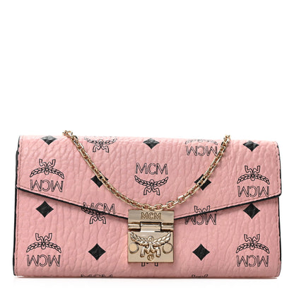 MCM Visetos Large Patricia Wallet On Chain Soft Pink 1 of 6
