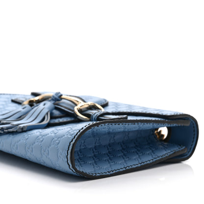 Gucci Soft Microguccissima Mini Emily Chain Shoulder Bag Mineral Blue 11 of 11