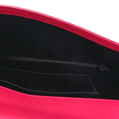 Saint Laurent Calfskin Monogram Large Belle De Jour Clutch Lipstick Fuchsia 5 of 6