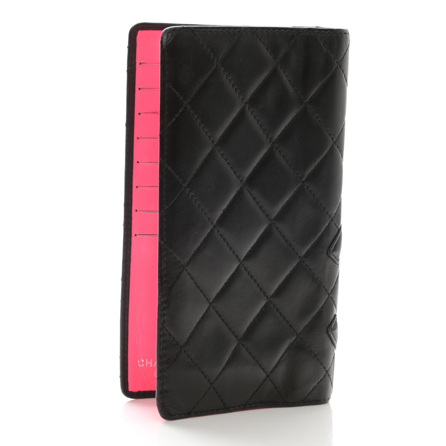 Chanel Calfskin Quilted Cambon Yen Wallet Black 3 of 15