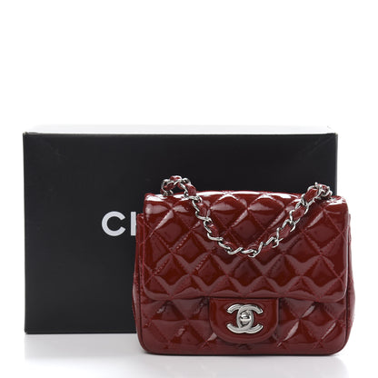 Chanel Patent Quilted Mini Square Flap Red 11 of 11