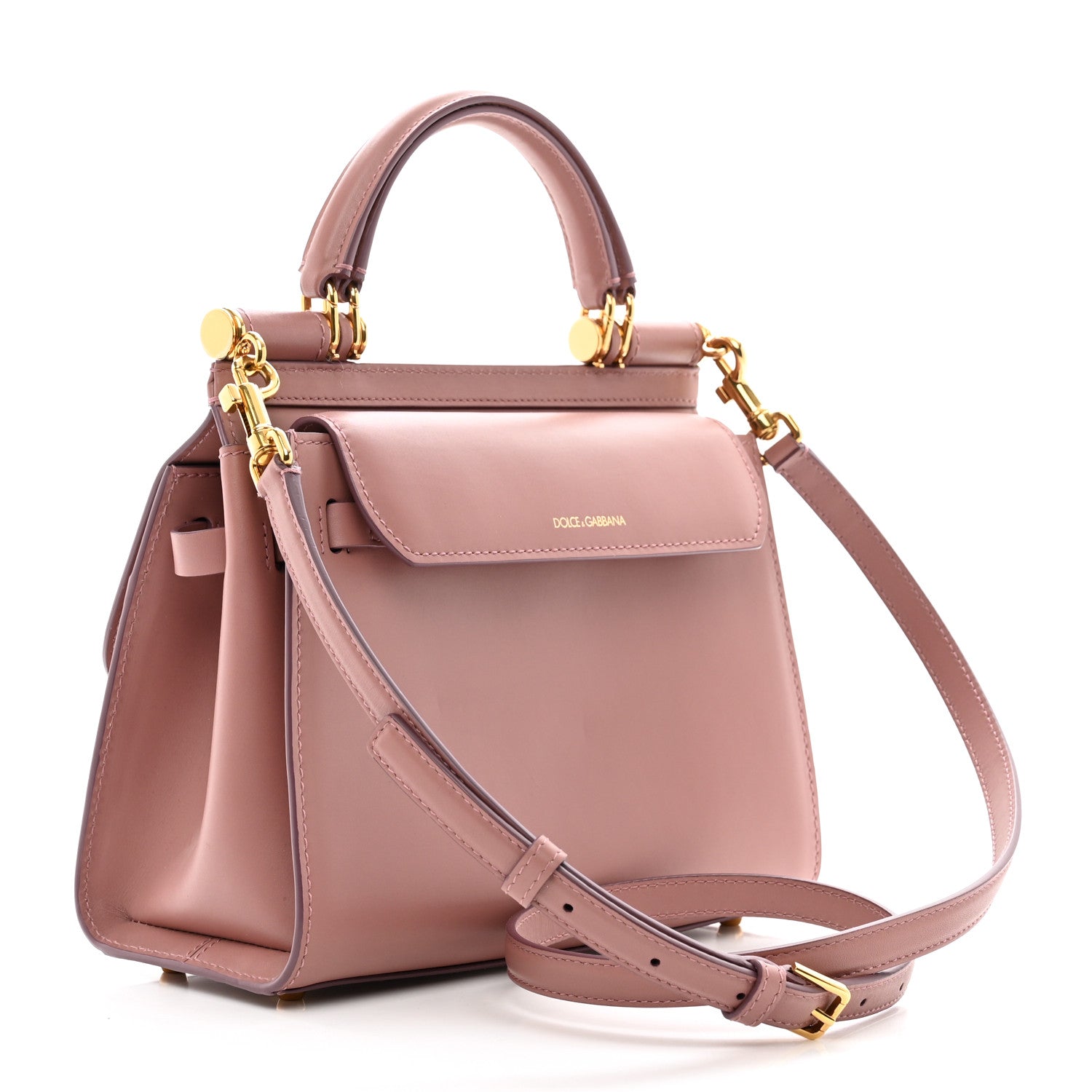 Dolce & Gabbana Vitello Morbido Small Sicily 58 Bag Dusty Pink 3 of 9