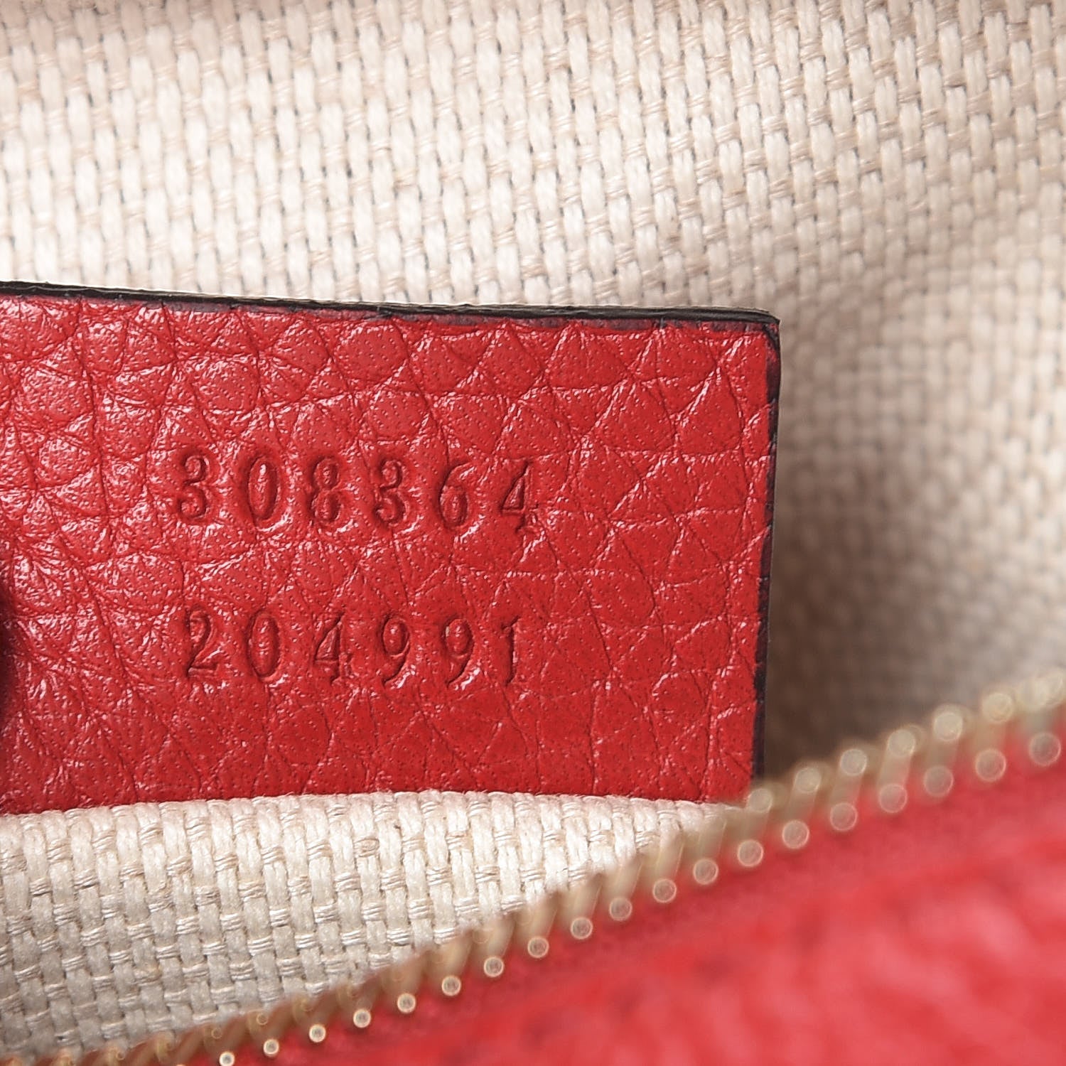 Gucci Pebbled Calfskin Small Soho Disco Bag Tabasco Red 7 of 13