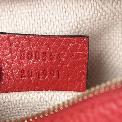 Gucci Pebbled Calfskin Small Soho Disco Bag Tabasco Red 7 of 13