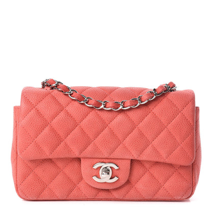 Chanel Iridescent Caviar Quilted Mini Rectangular Flap Dark Pink 1 of 16