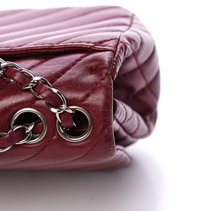 Chanel Lambskin Chevron Quilted Medium Surpique Flap Dark Red 15 of 15
