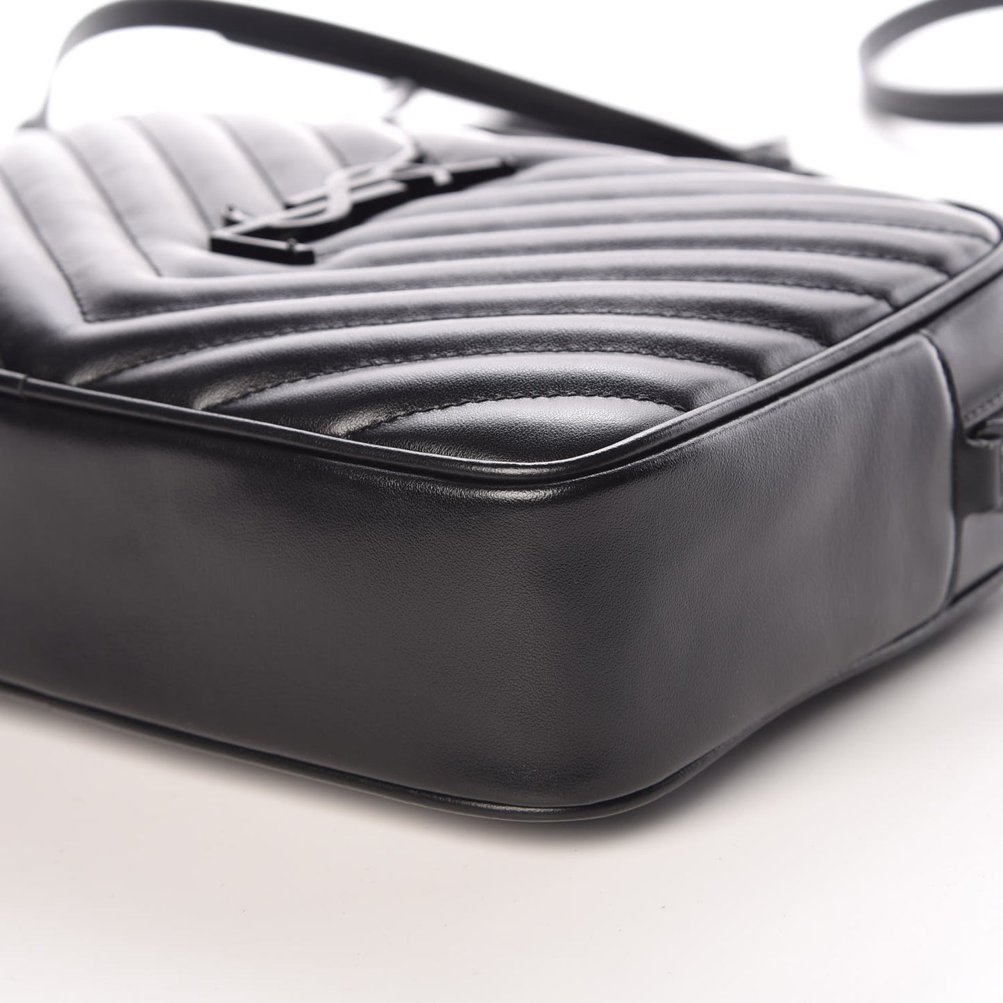 Calfskin Matelasse Monogram Lou Camera Bag Black