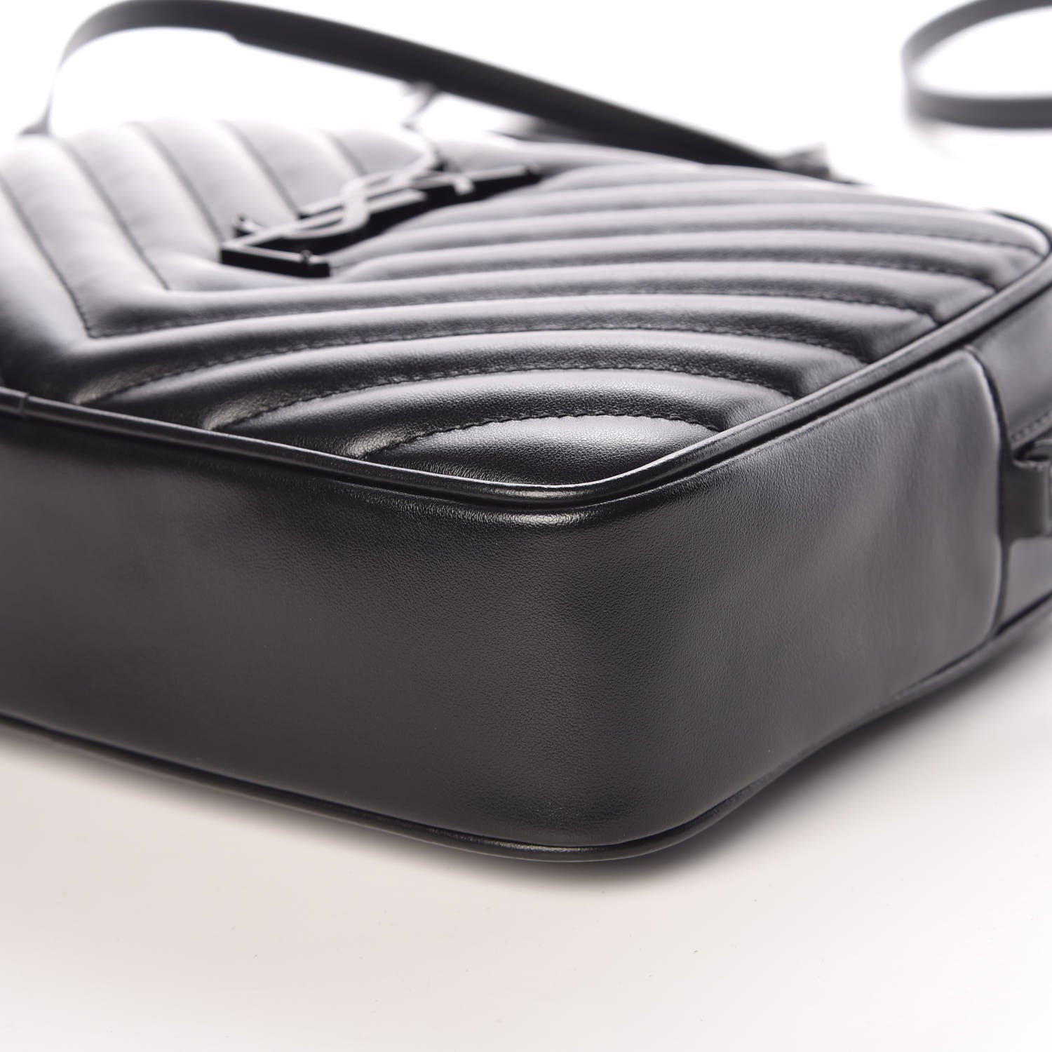 Saint Laurent Calfskin Matelasse Monogram Lou Camera Bag Black 9 of 11