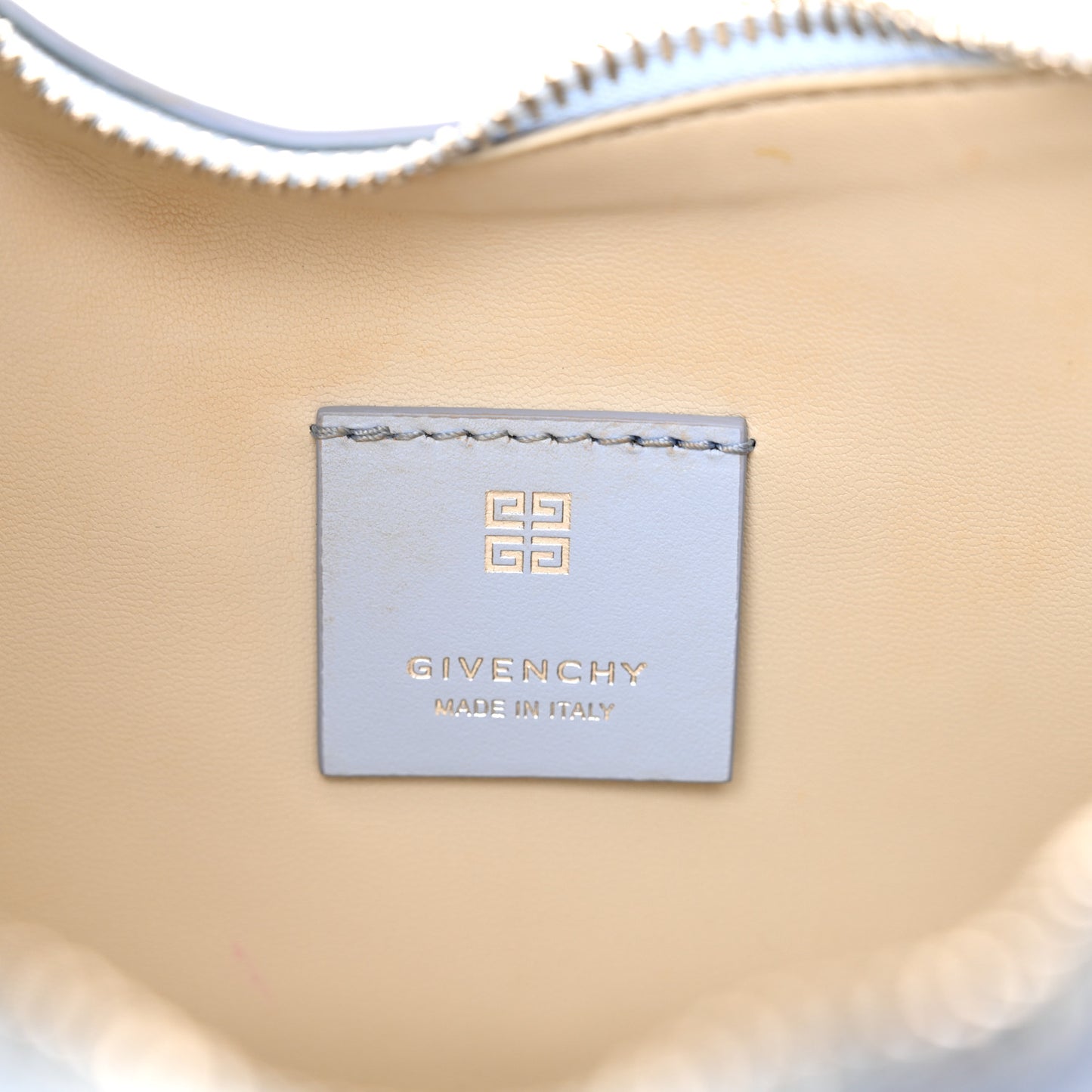 Smooth Calfskin Small Moon Cut Out Shoulder Bag Baby Blue