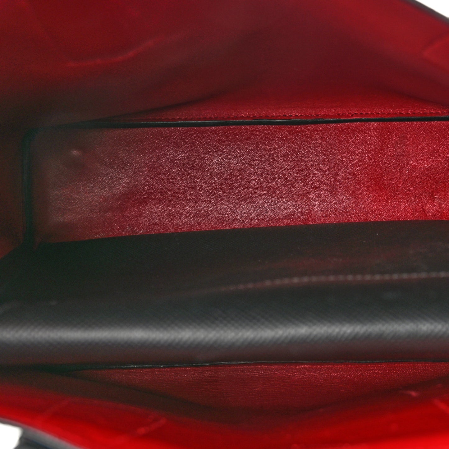 Saffiano Cuir Medium Double Bag Black Fuoco