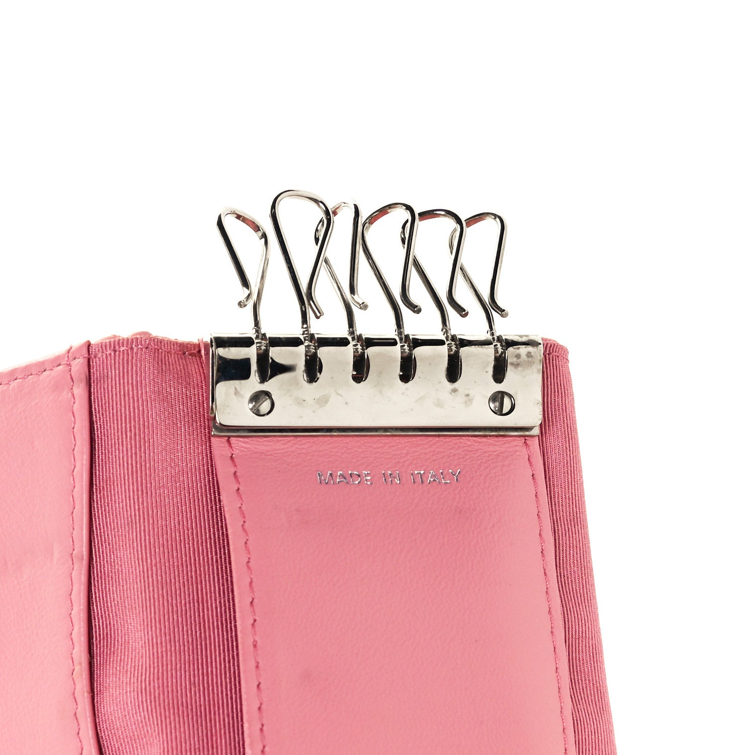 Chanel Lambskin Quilted 6 Key Holder Pink 7 of 12