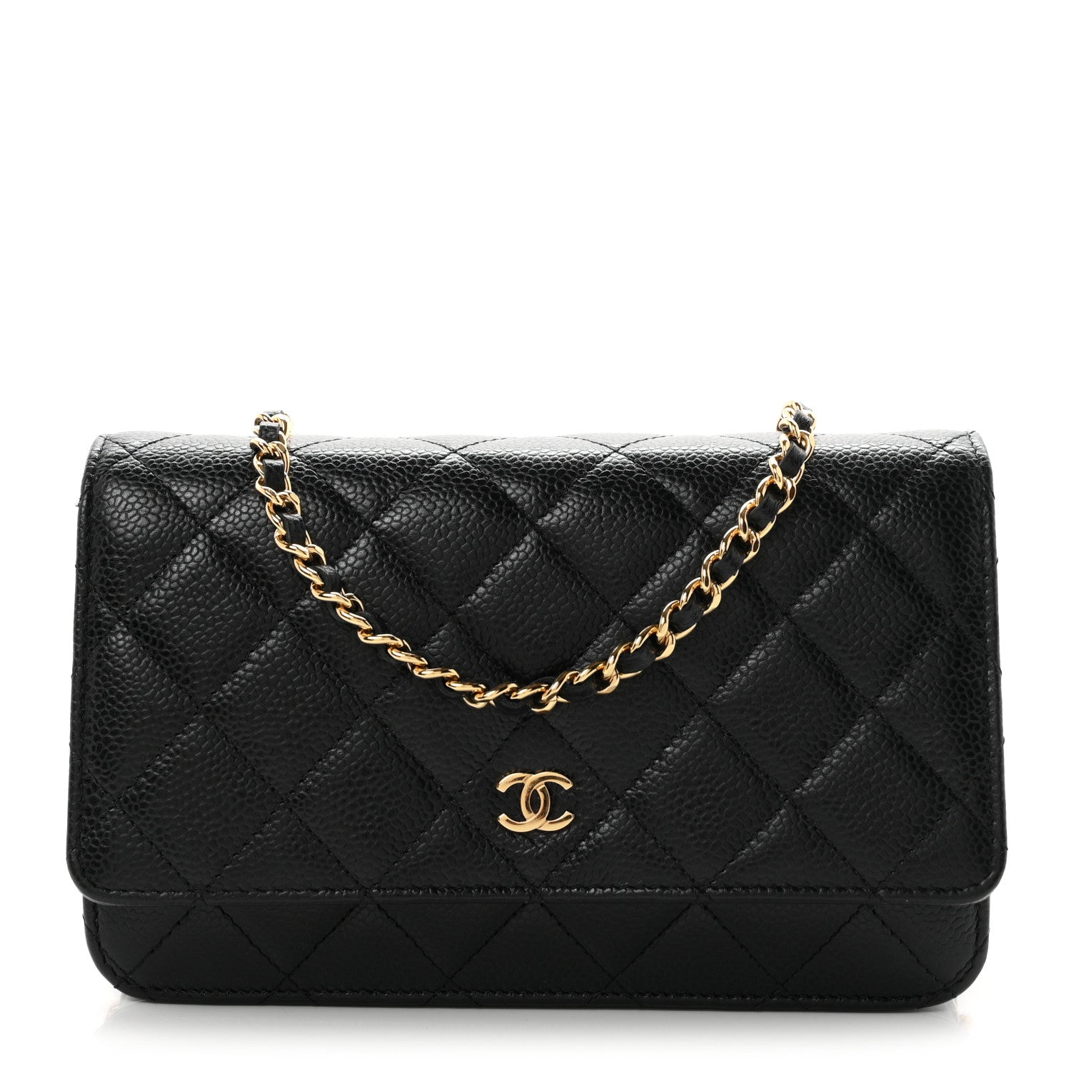 Chanel Caviar Quilted Wallet on Chain WOC Black 1 of 10