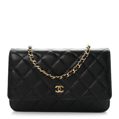 Chanel Caviar Quilted Wallet on Chain WOC Black 1 of 10