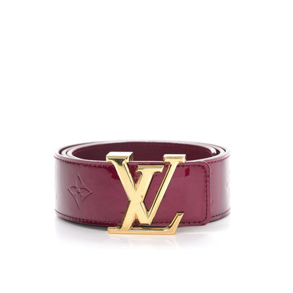 Louis Vuitton Vernis LV Facettes Belt 80 32 Rouge Fauviste 4 of 10