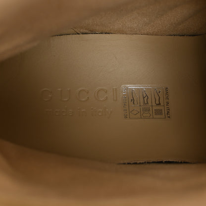 Gucci GG Monogram Web Mens Lug Sole Ankle Boots 8.5 New Sand 8 of 10