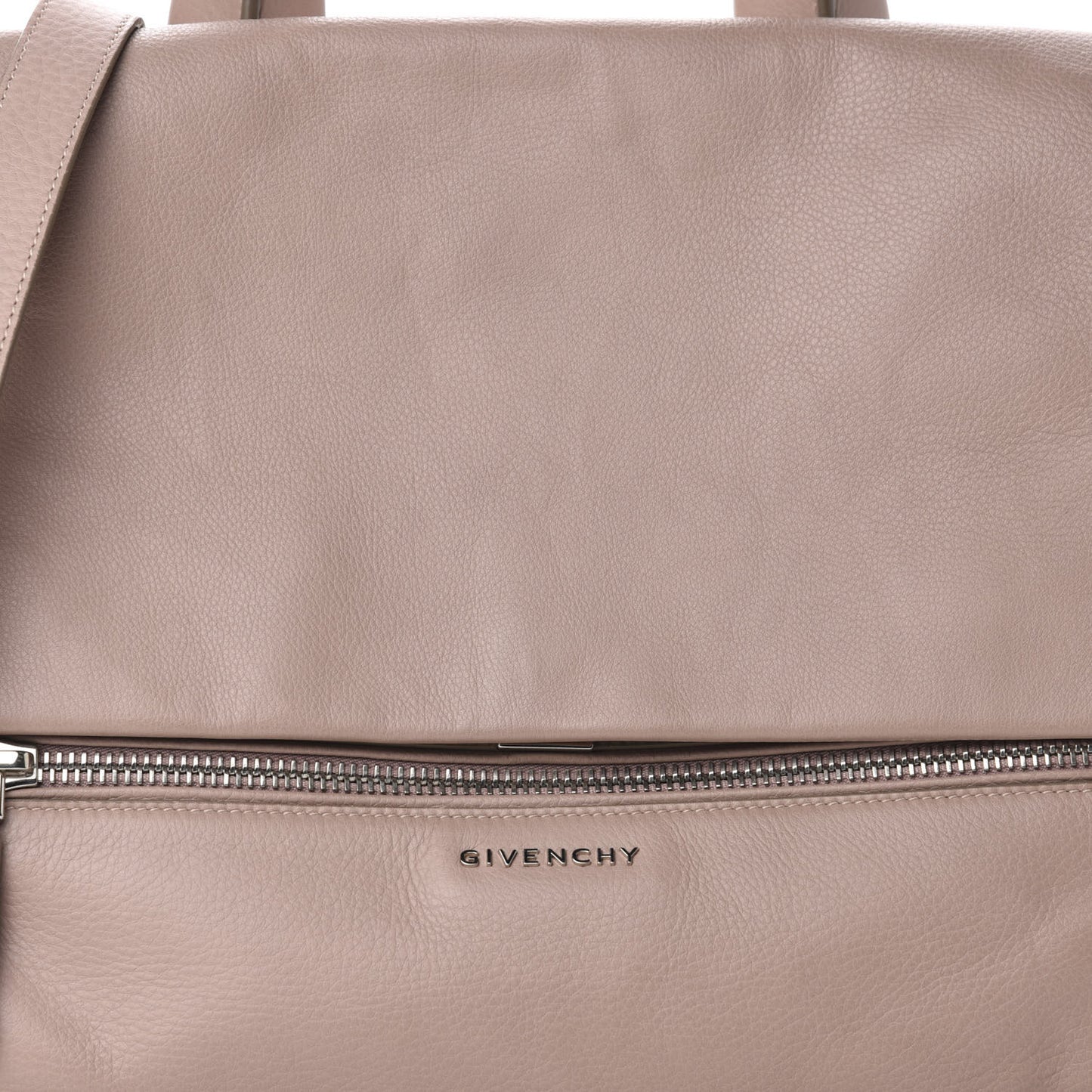 Calfskin Medium Pandora Pure Flap Bag Sand