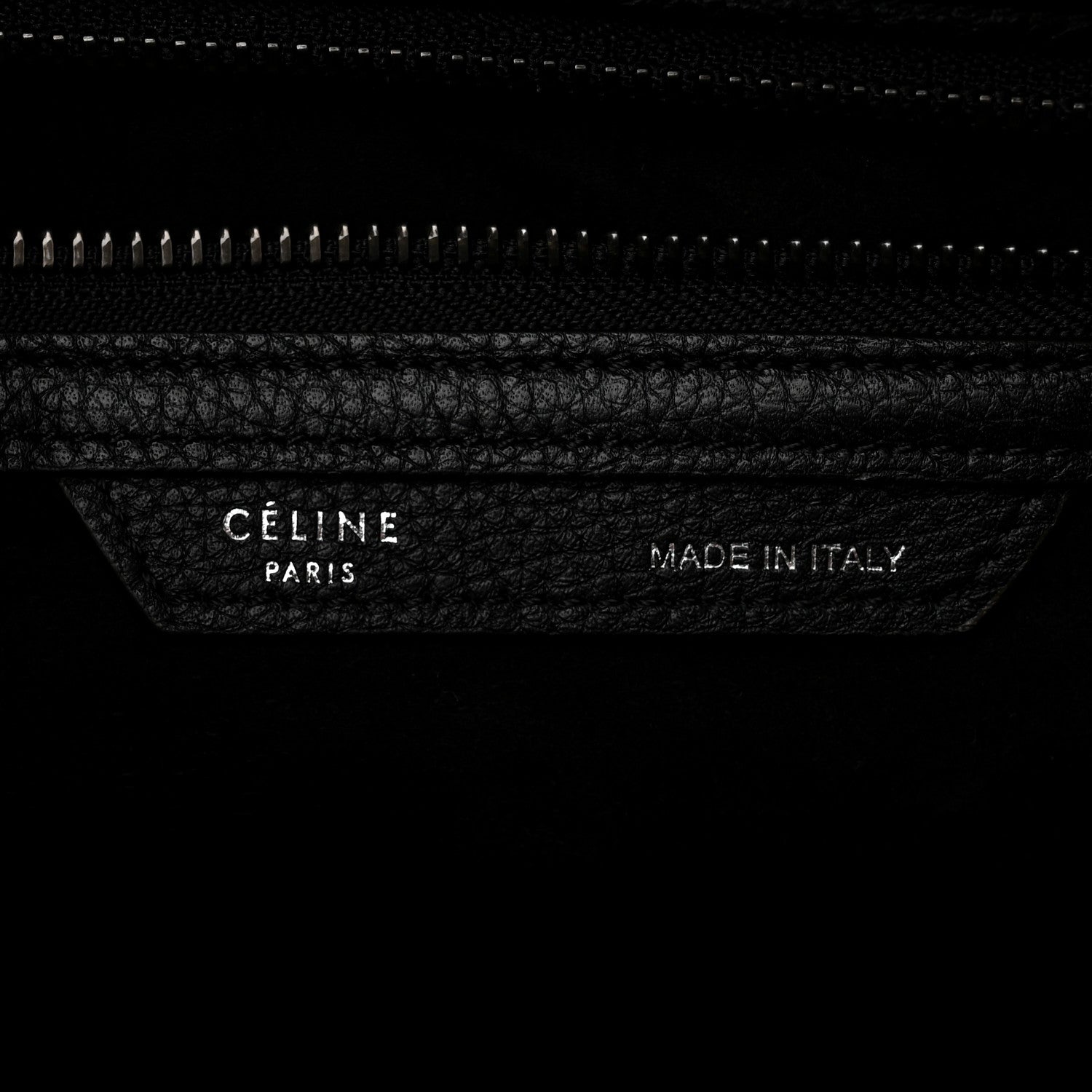 Celine Drummed Calfskin Mini Luggage Black 6 of 10