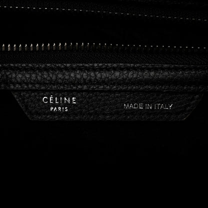 Celine Drummed Calfskin Mini Luggage Black 6 of 10