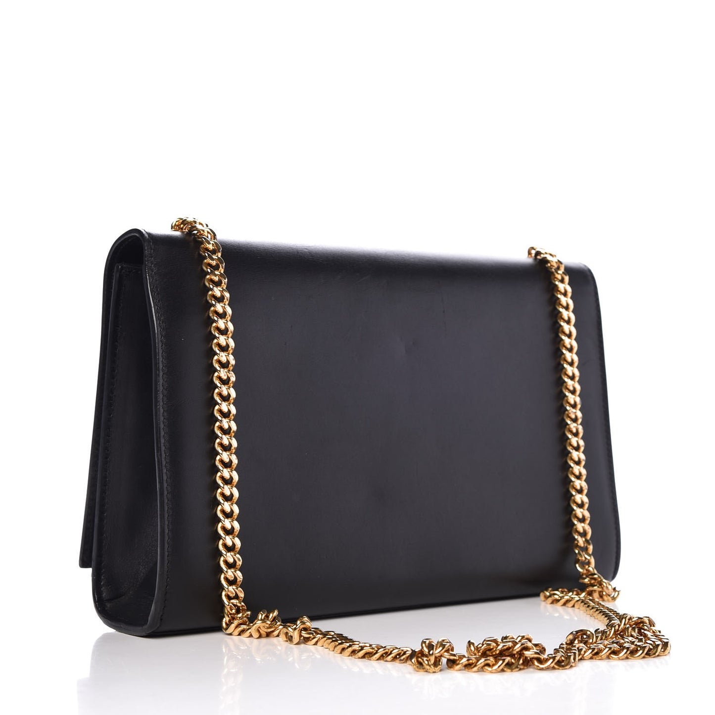 Smooth Calfskin Medium Classic Monogram Kate Tassel Satchel Black