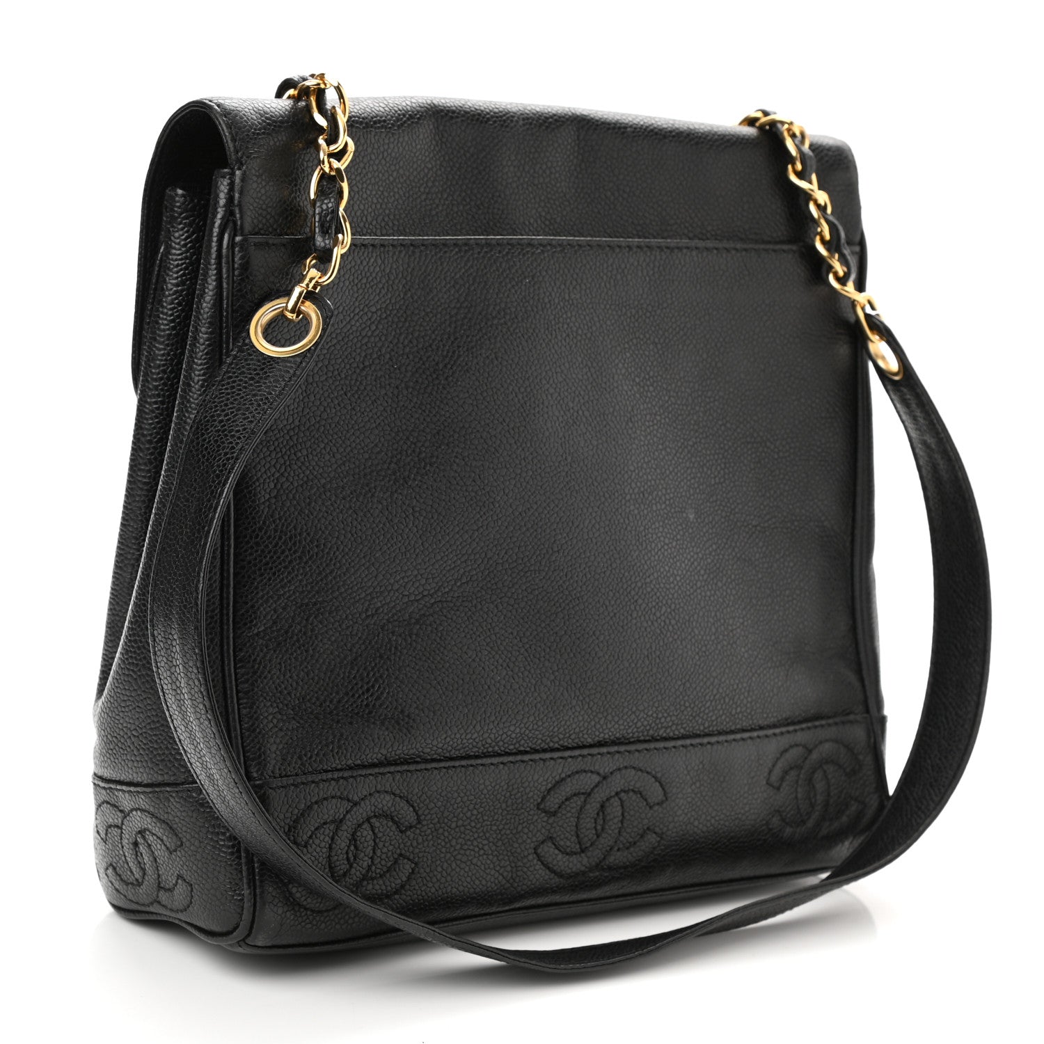 Chanel Caviar Flap Shoulder Bag Black 2 of 10