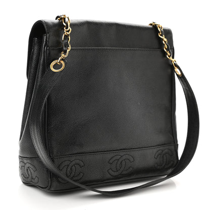 Chanel Caviar Flap Shoulder Bag Black 2 of 10