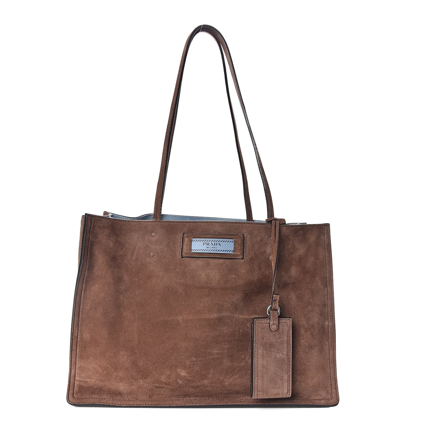 Suede Etiquette Tote Bruciato Astrale