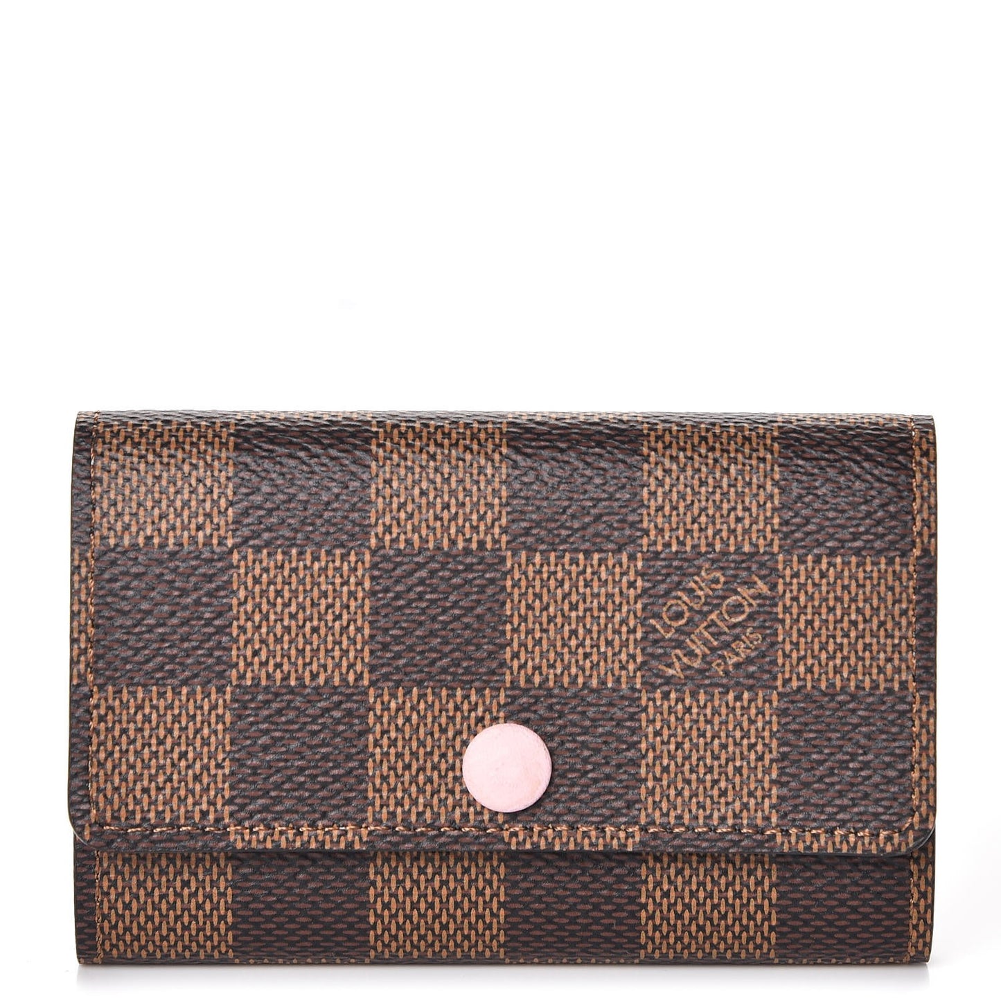 Damier Ebene Multicles 6 Key Holder Rose Ballerine