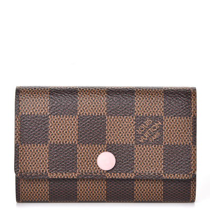 Louis Vuitton Damier Ebene Multicles 6 Key Holder Rose Ballerine 1 of 8
