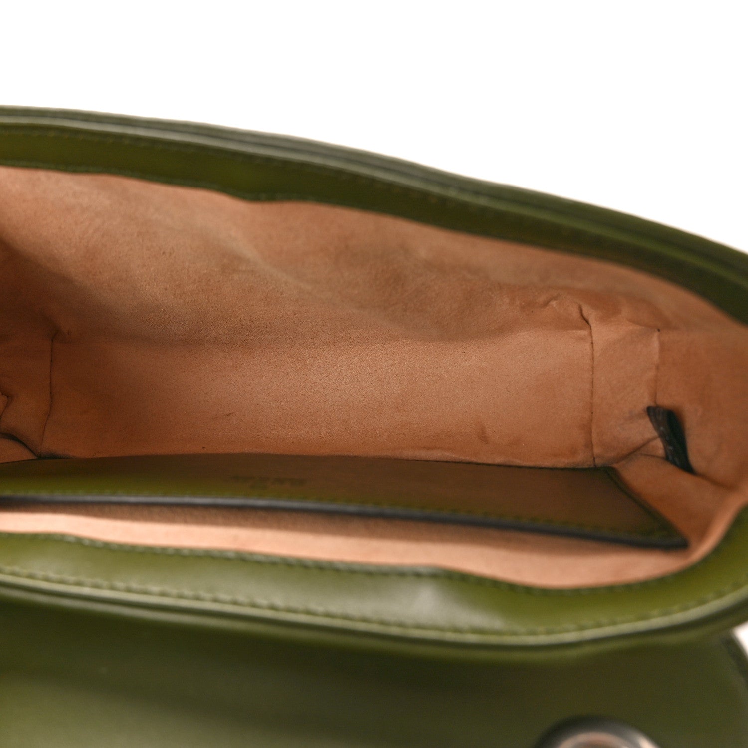 Gucci Calfskin Matelasse Aria Mini GG Marmont Shoulder Bag Military Wood 5 of 9