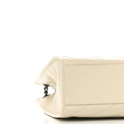 Saint Laurent Crinkled Calfskin Matelasse Monogram Medium Niki Shopper Tote Crema Soft 5 of 10