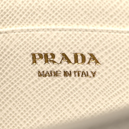Prada Saffiano Metal Triangle Logo Mini Bag Talco 6 of 10
