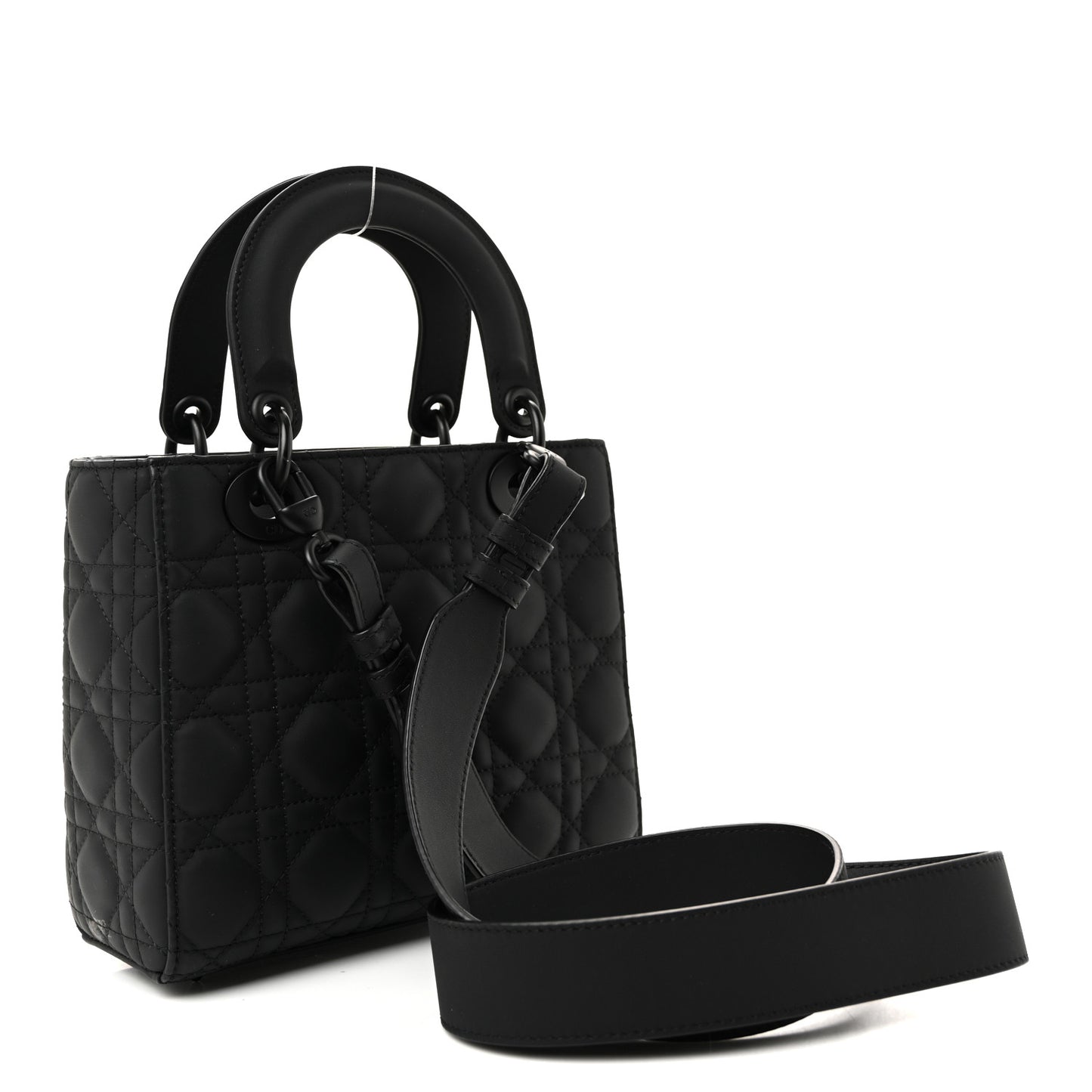 Ultra Matte Calfskin Cannage Small My ABCDior Lady Dior Black