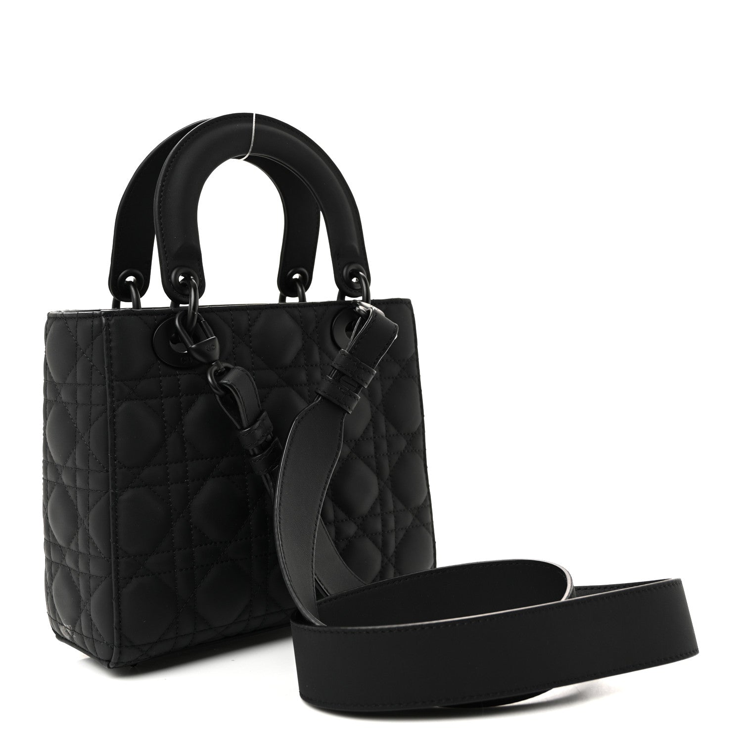 Christian Dior Ultra Matte Calfskin Cannage Small My ABCDior Lady Dior Black 3 of 11