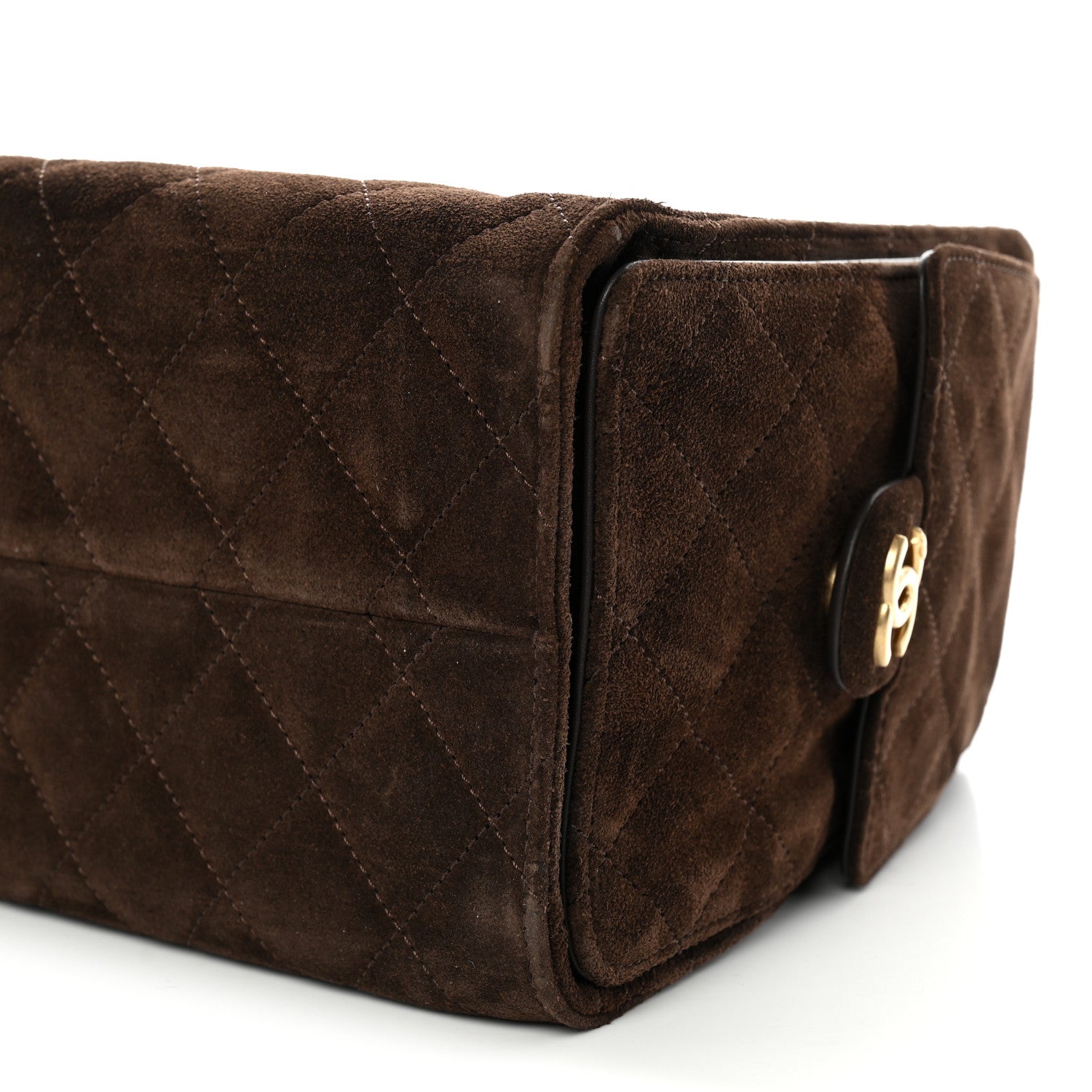 Chanel Suede Quilted Small Chanel 25 Handbag Dark Brown 9 of 9