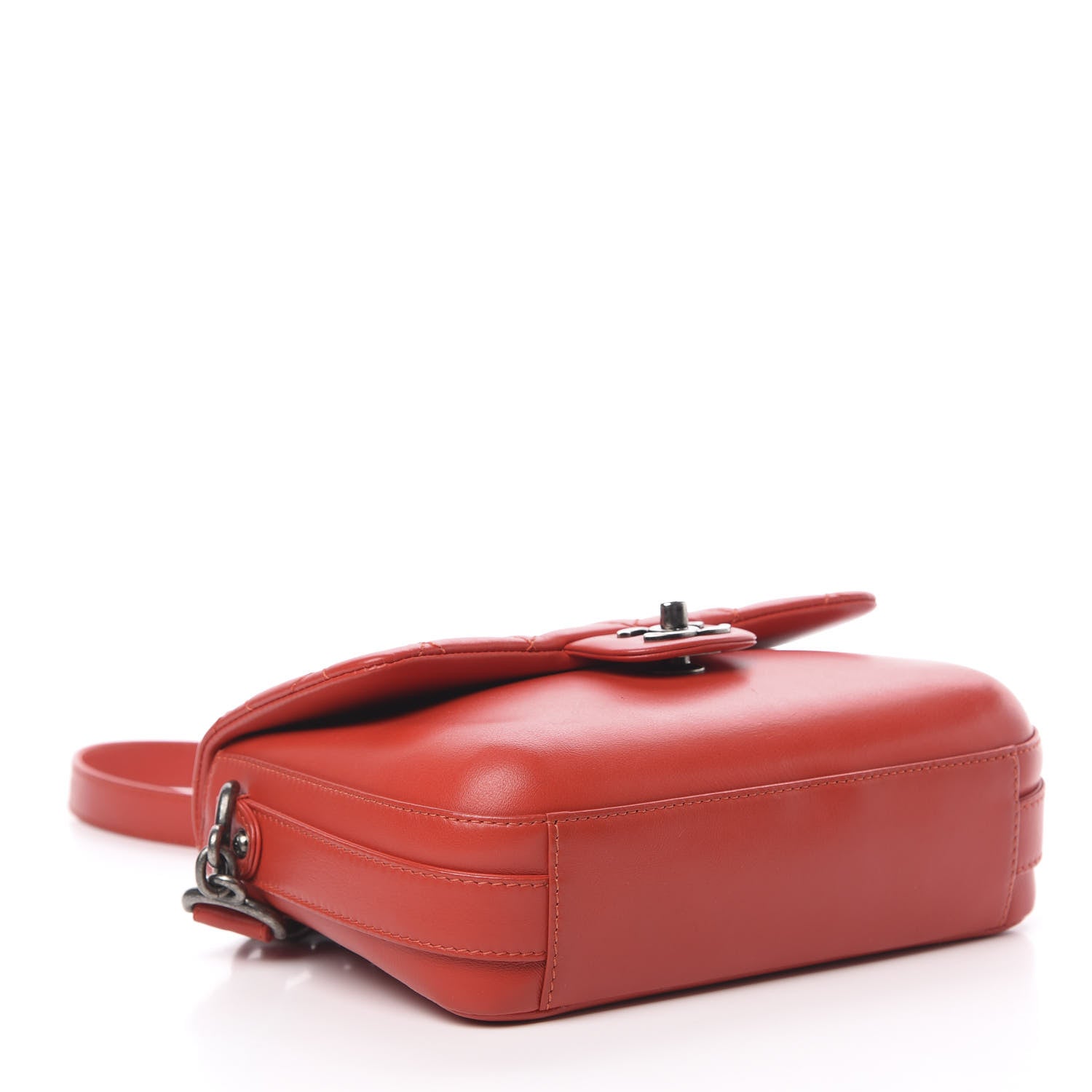 Chanel Calfskin Quilted Medium Rock My Shoulder Flap Red 3 of 10